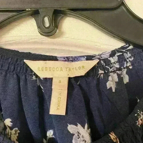 Rebecca Taylor Francine Floral Print Silk Top - Picture 4 of 9